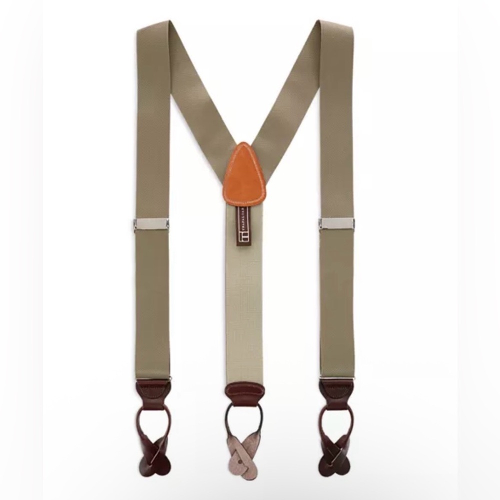 Trafalgar Tan and Brown Men's Suspenders from Bloomingdales